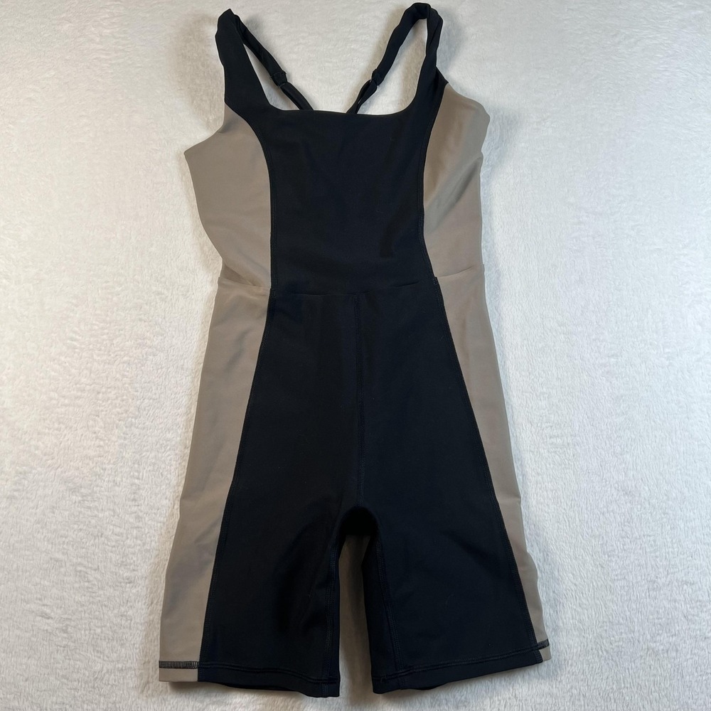 YPB Unitard Womens XS‎ Black SculptLUX One Piece Colorblock Jumper Activewear